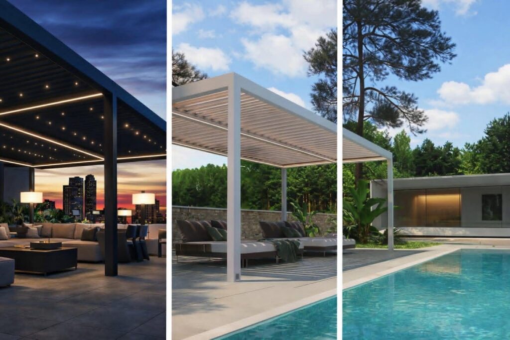 Bioklimaatiline pergola terrassile või aeda